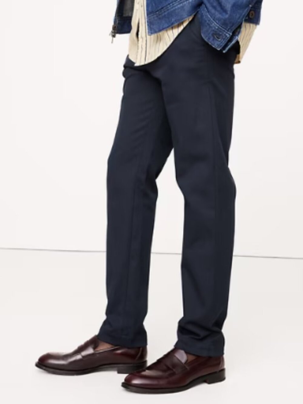 Banana Republic Tailored Slim Fit Dress Pants/Slacks, Navy Blue - Size 32x34